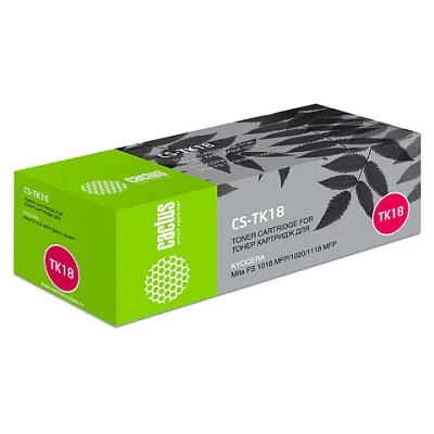Тонер-картридж CACTUS (CS-TK18) для KYOCERA FS-1020/1018/1118, ресурс 7200 стр. 
