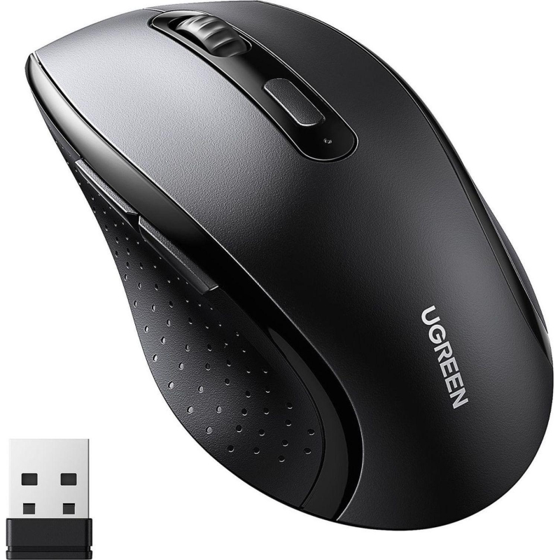Мышь компьютерная Ugreen M511 (45012) Ergonomic беспров. 2.4 GHz черн