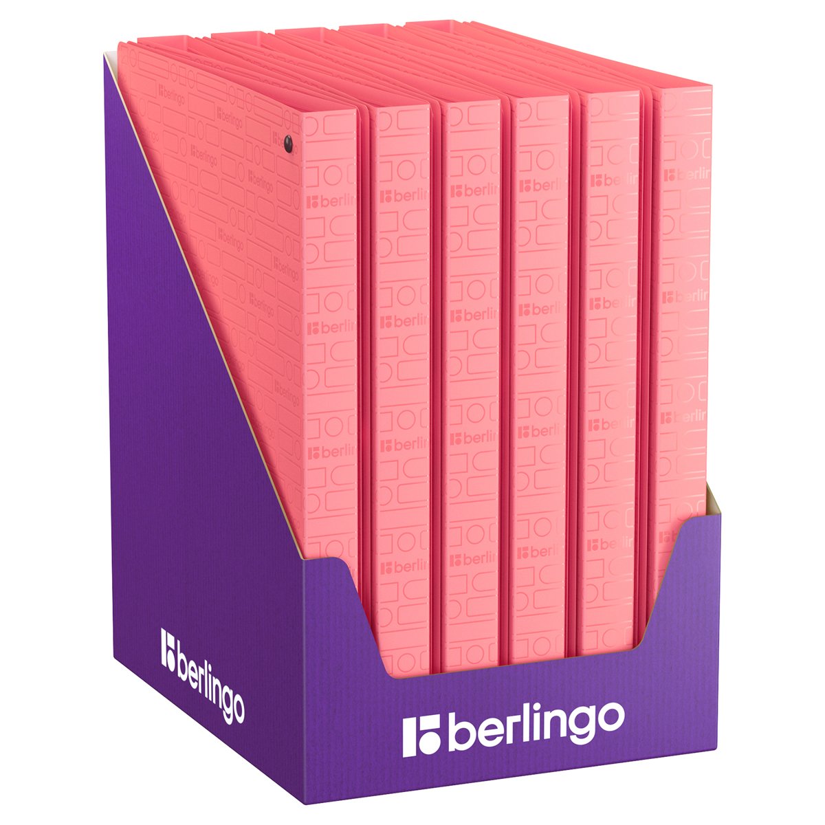 Папка на 4 кольцах Berlingo «Your Way», А4, 24мм, 600мкм, коралловая, D-кольца, с внутр. карманом