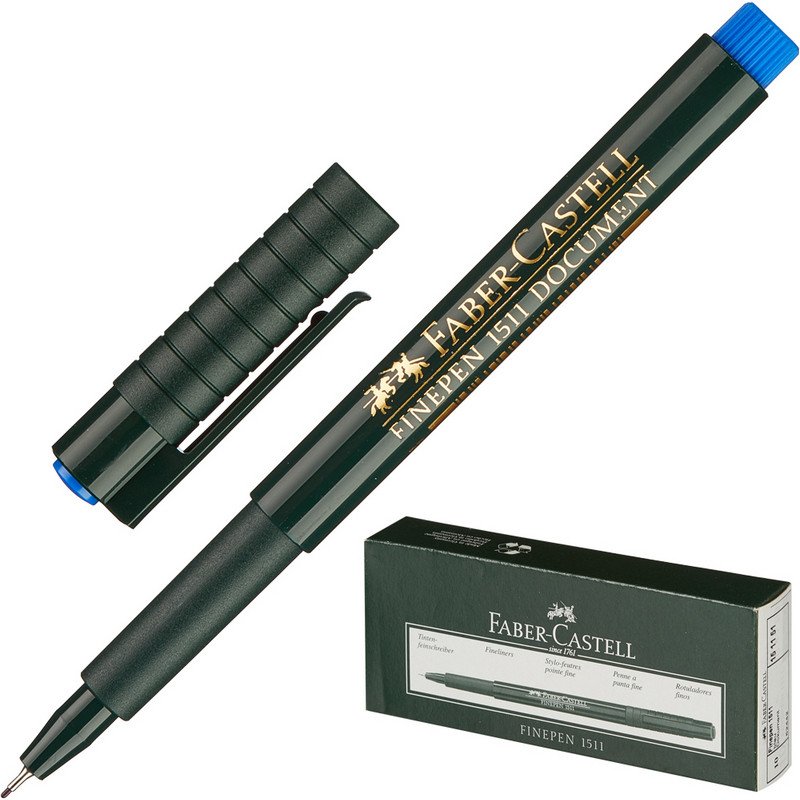 Ручка капиллярная FABER-CASTELL  «FINEPEN 1511», 0.4 мм, синяя