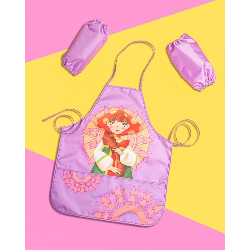 Фартук для труда КОМУС Три богатыря Любава, карман, нарукав,535×445мм, ФН 41-1