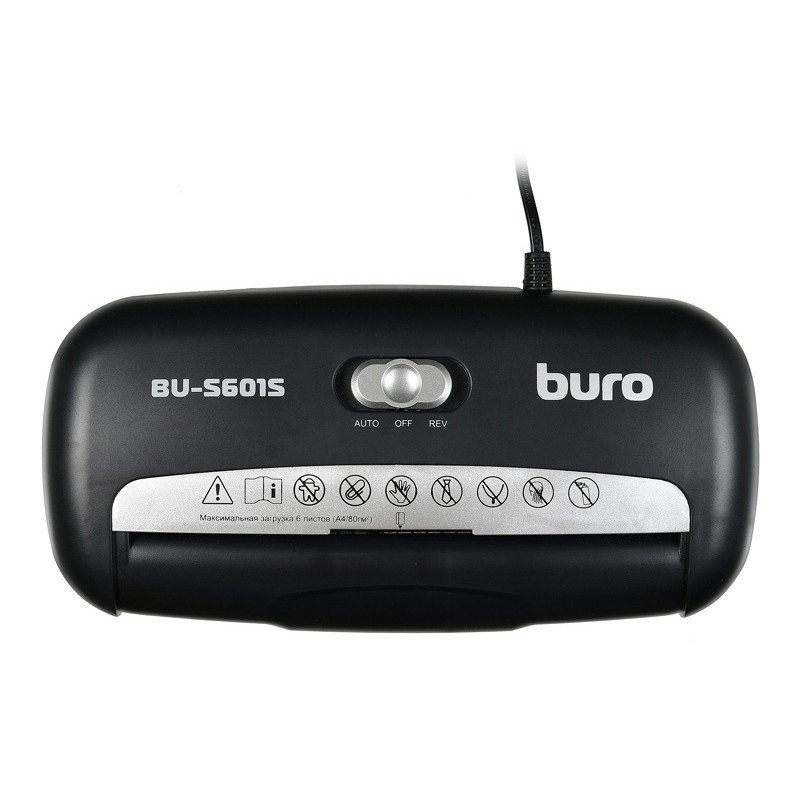 Уничтожитель документов Buro Home BU-S601S 1-й уровень секретности объем корзины 10 л