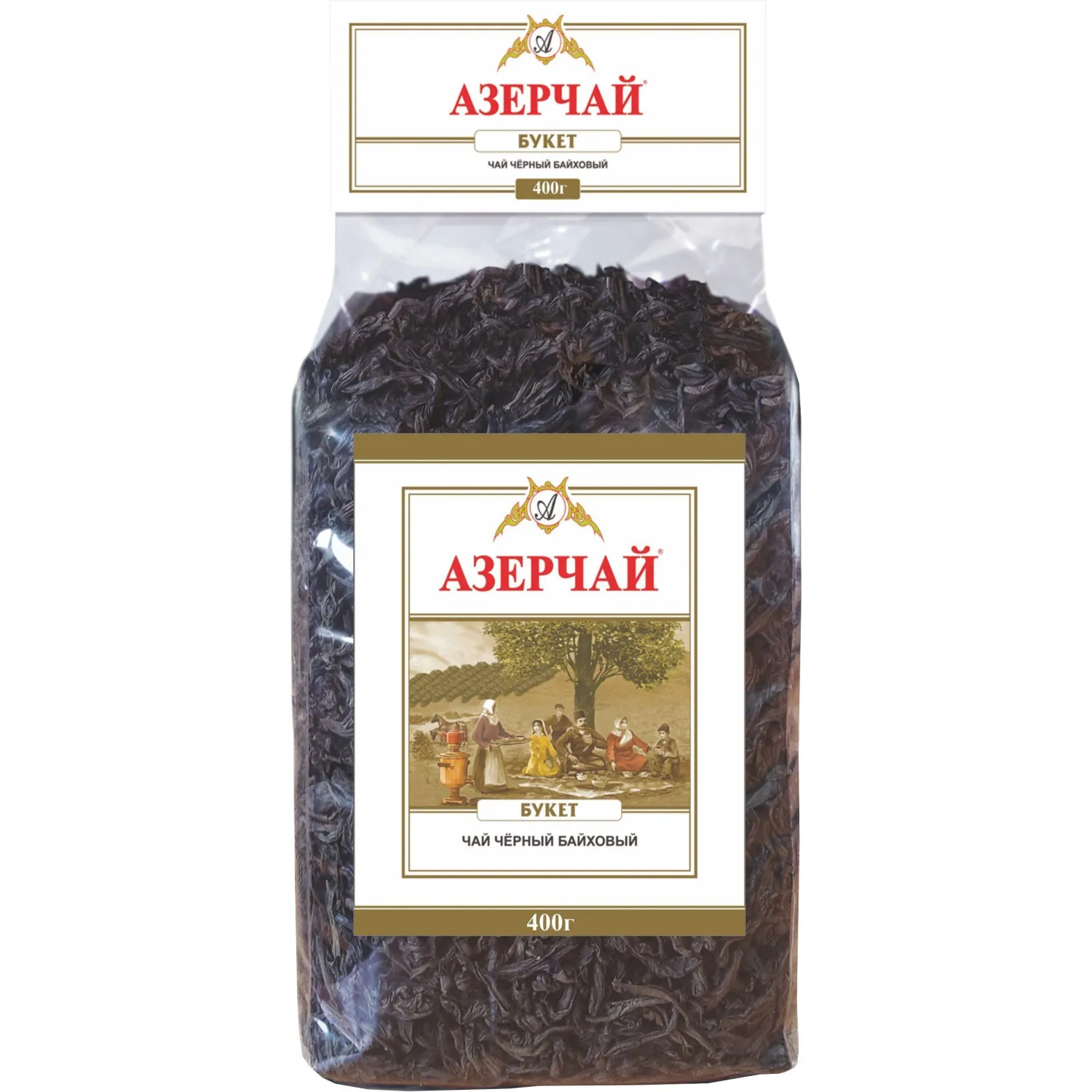 Чай листовой чёрный Азерчай Букет в пакете 400 г