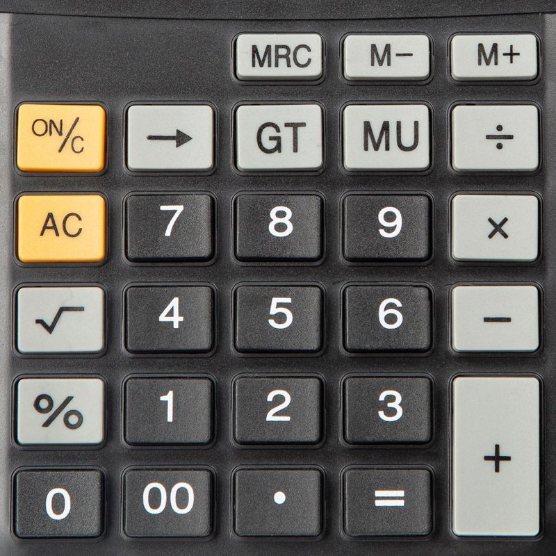 Калькулятор настольный компактный Attache ATC-111-12C 12-разрядный черный