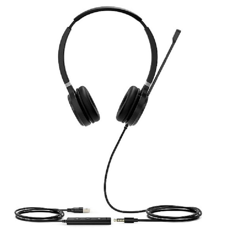 Гарнитура проводная Yealink UH36 Dual-UC Дуо, HD звук, USB, 3.5mm jack