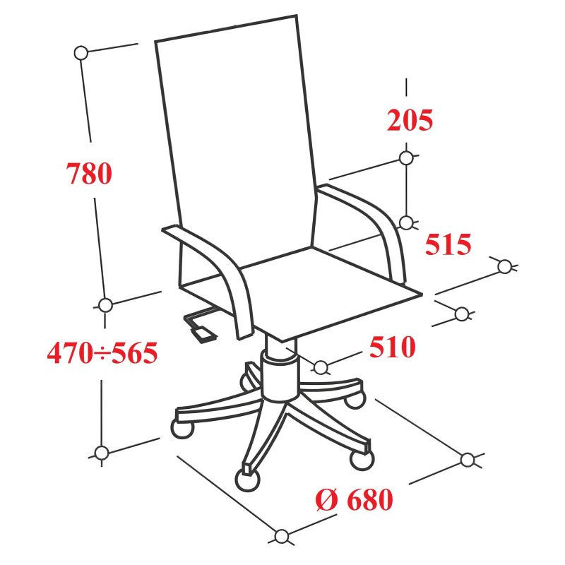 Кресло VT_EChair-674 TPU кож. зам черный пластик
