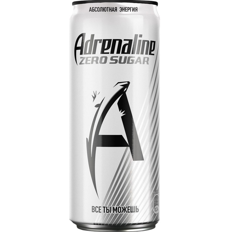 Напиток энергетический Adrenaline Rush без сахара СЭ, ж/б 0.25л