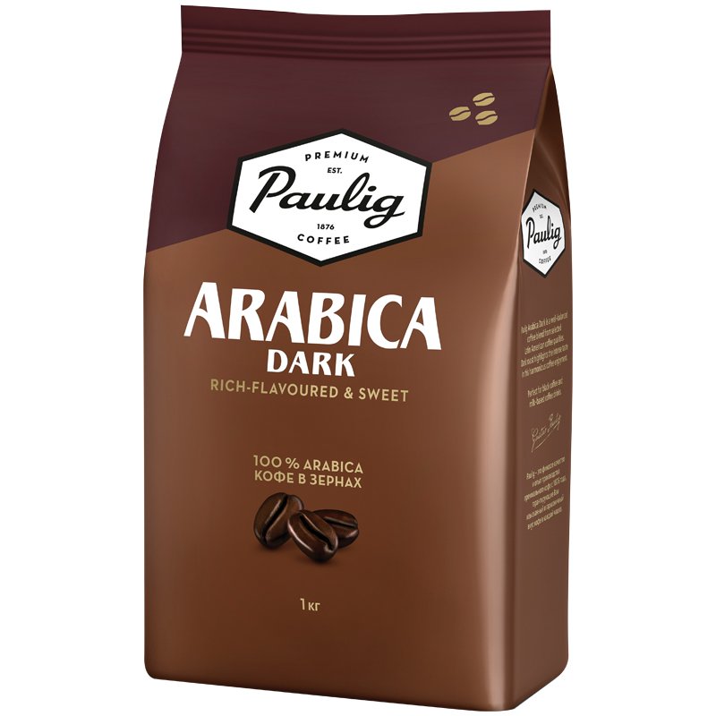 Кофе Paulig Arabica Dark Roast в зернах 1 кг.