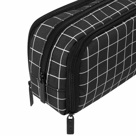 Пенал-органайзер BRAUBERG, 2 откидные планки, полиэстер, 23×9×7 см, «Checkered»