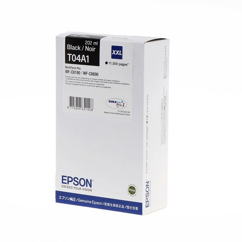 превью Картридж струйный Epson C13T04A140 черный повышенной емкости оригинальный для WF-C8190/8690
