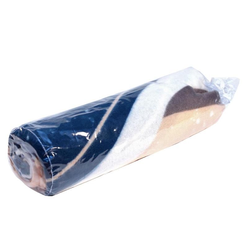 Плед Luscan Орнамент Морские волны флис 130×150 см разноцветный