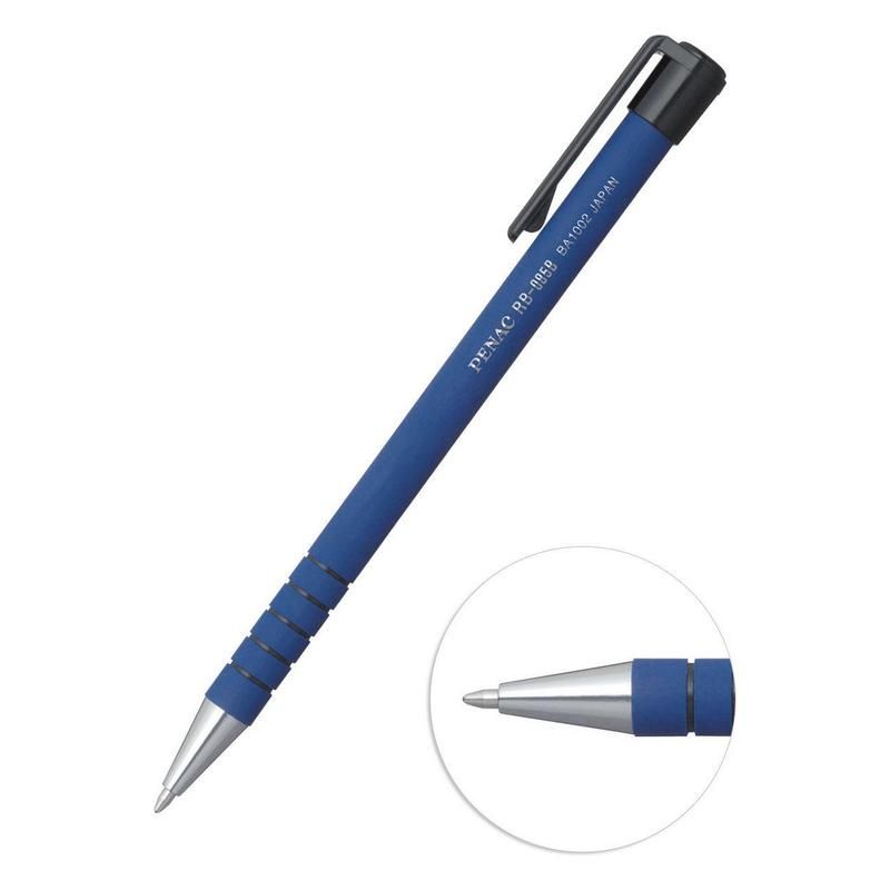 Ручка шариковая автоматическая Penac RB-085B BA синяя (толщина линии 0.35 мм)