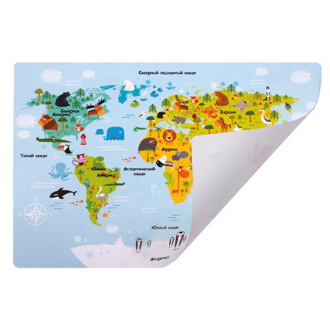 Настольное покрытие ПИФАГОРА3+пластик46×33 см«Map»270403