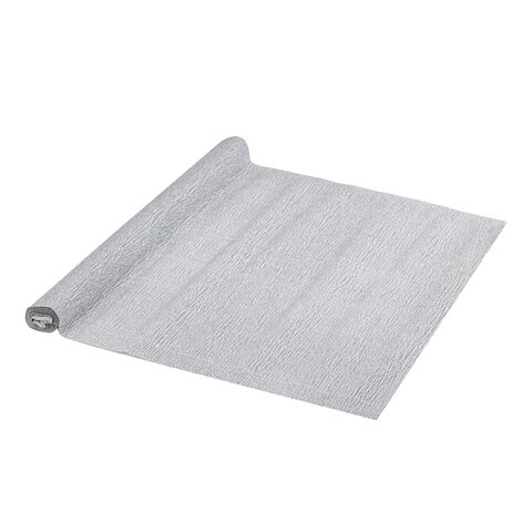 Бумага гофрированная (креповая) МЕТАЛЛИК 110 г/м2, СЕРЕБРЯНАЯ, 50×250 см, ОСТРОВ СОКРОВИЩ