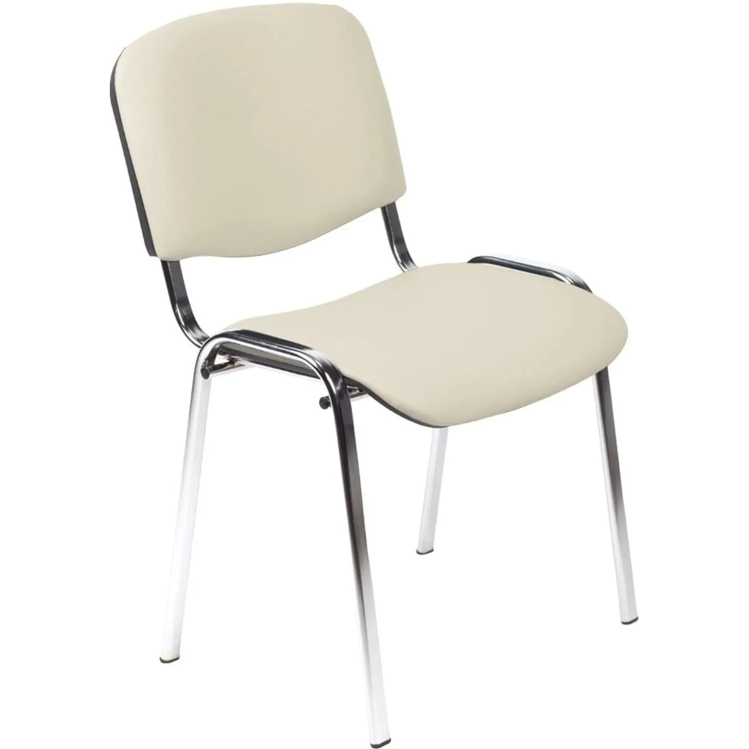 Стул офисный Easy Chair Изо светло-бежевый (искусственная кожа, металл) (1647591)