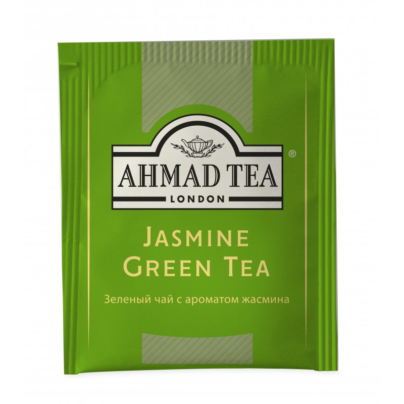 Чай зеленый Ahmad Tea Green Jasmine (100 пакетиков в упаковке)