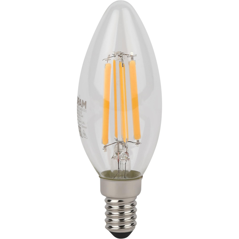 Лампа светодиодная OSRAM LSCLB75 6W/827 230VFILCL E14 FS1