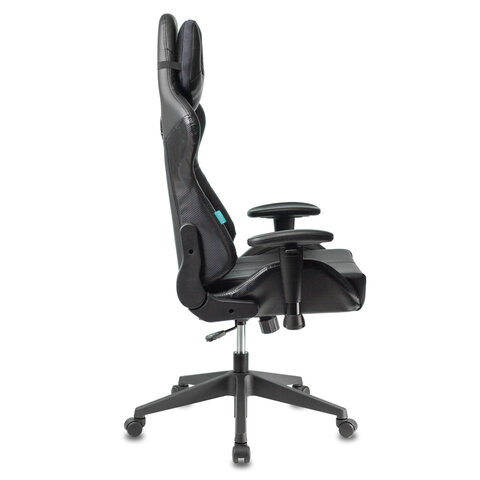 Кресло компьютерное Zombie VIKING 5 AERO, 2 подушки, экокожа, черное