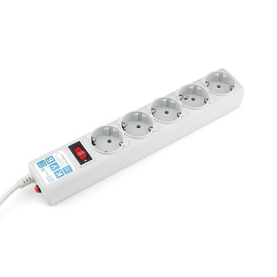 Сетевой фильтр Power Cube B 5.0 м 5 розеток (серый) 10А/2.2кВт (SPG-B-15)