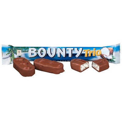 Шоколадный батончик Bounty трио 82.5г