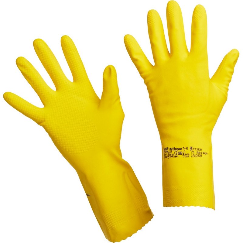 Перчатки резиновые Vileda Professional желтые (размер 9, L, артикул производителя 100760)