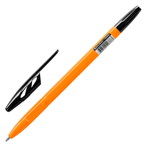 Ручка шариковая BRAUBERG «ULTRA ORANGE», ЧЕРНАЯ, узел 0.7 мм, чернила ГЕРМАНИЯ, наконечник ШВЕЙЦАРИЯ