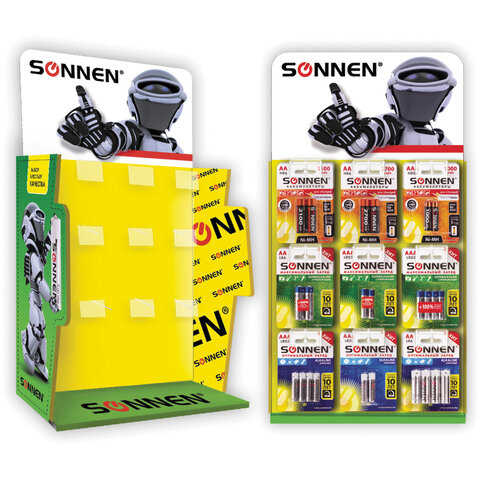превью Дисплей для размещения товара настольный SONNEN, 65×35x21 см, 9 крючков, металл