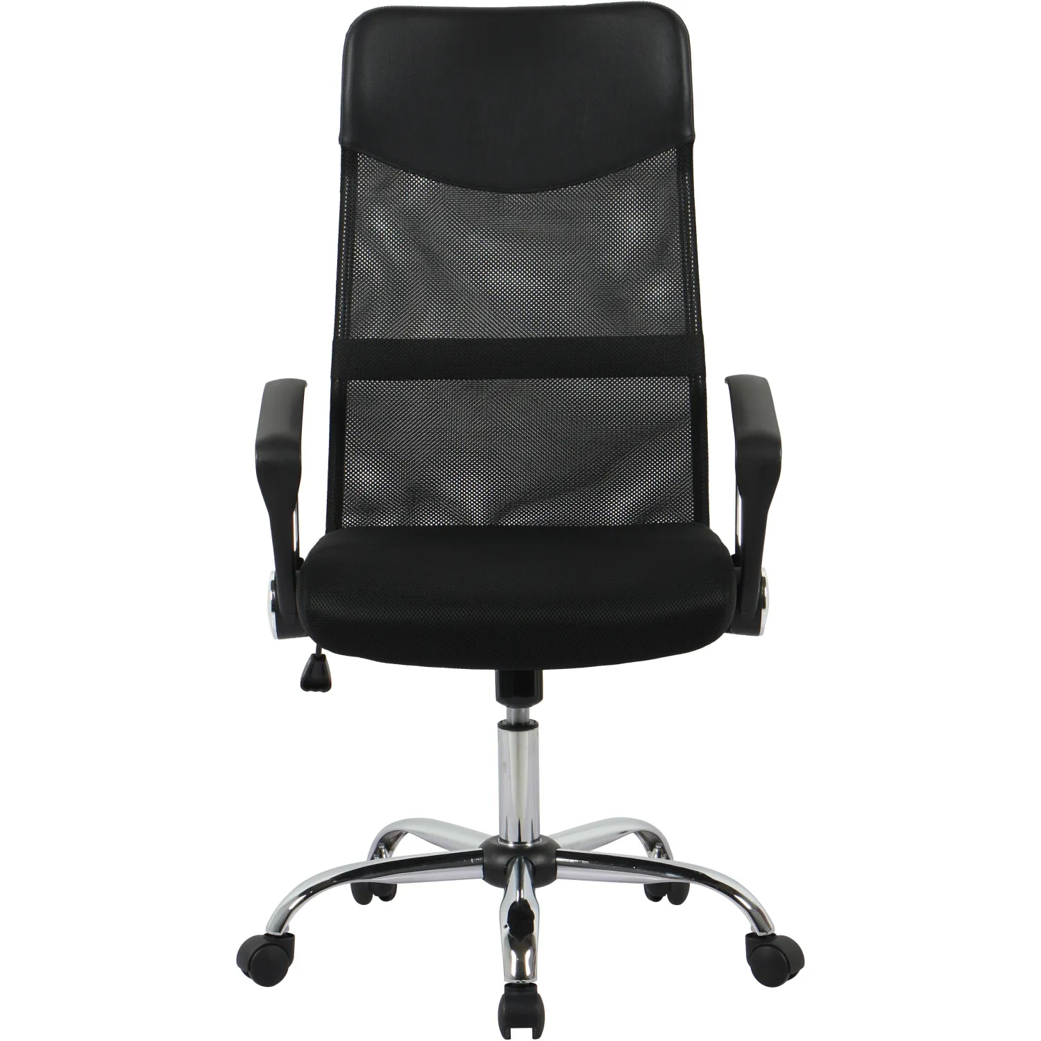 Кресло BN_Hg_EChair-588 TTW сетка/ткань/кожзам черный хром