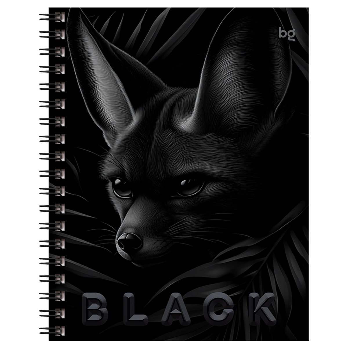 Тетрадь 48л., А5, клетка на гребне BG «Just Black», soft-touch ламинация, выб. лак