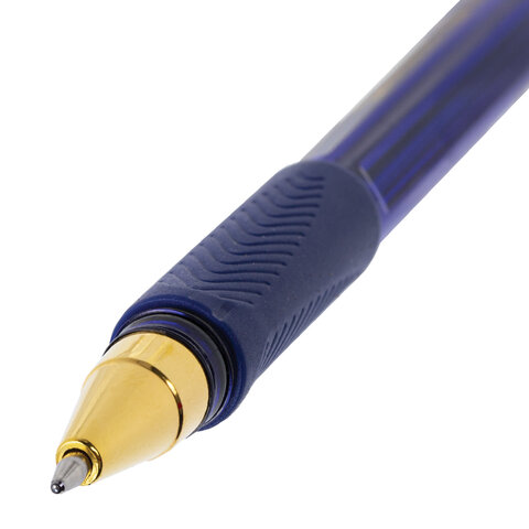 Ручка шариковая BRAUBERG BP-GT GLD BLUE, СИНЯЯ, корпус тонированный, пишущий узел 0.7 мм, линия письма 0.35 мм