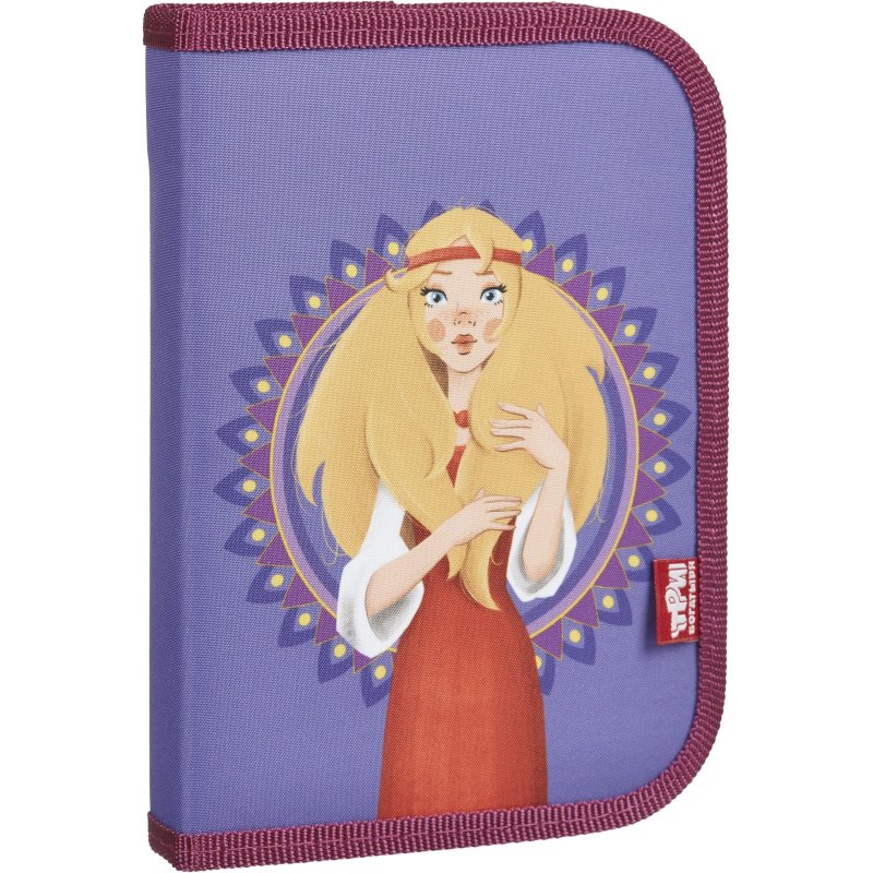 Пенал КОМУС Три богатыря Аленушка, 1отд., ткань,190×130 мм, ПКТ 04-20
