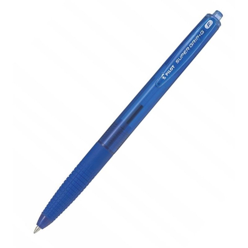 Ручка шариковая масляная автоматическая Pilot Super Grip BPGG-8R-F-L синяя (толщина линии 0.22 мм)