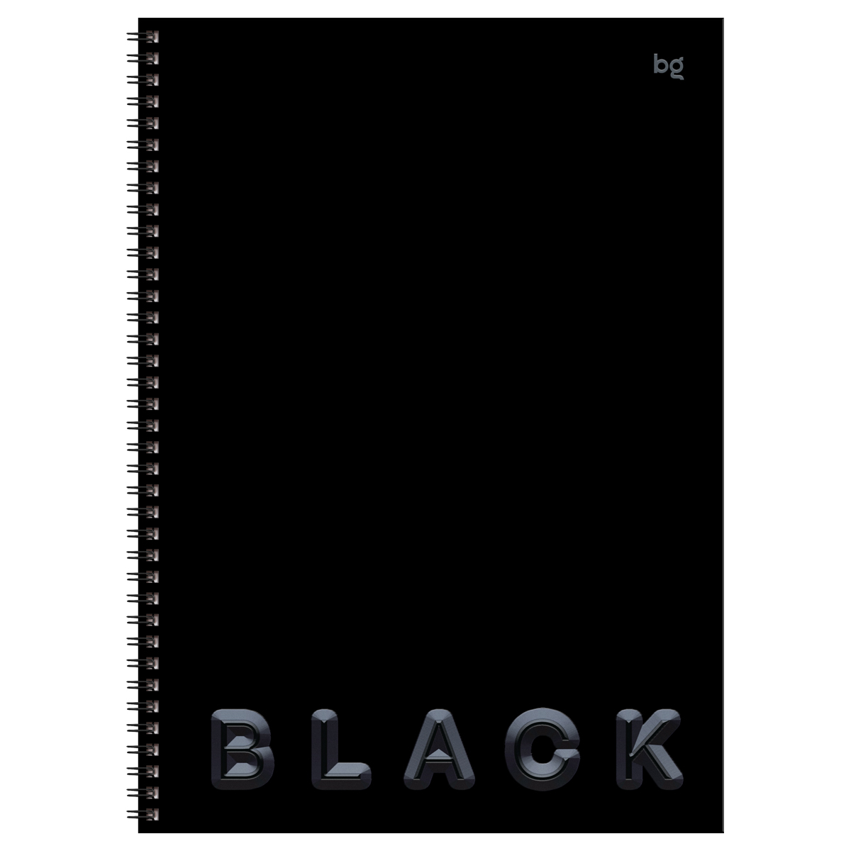 превью Тетрадь 80л., А4 клетка на гребне BG «Just black», soft-touch ламинация, выб. лак, твердая обложка