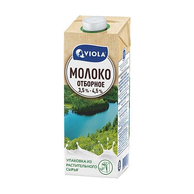 Молоко Viola UHT Отборное питьевое цельное 3.5-4.5%, 1кг
