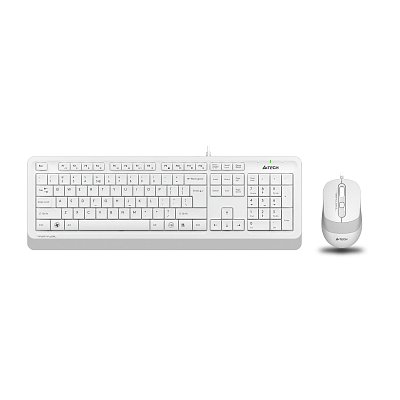 Набор клавиатура+мышь A4Tech Fstyler F1010 клав:бел/сер мышь:бел/сер USB