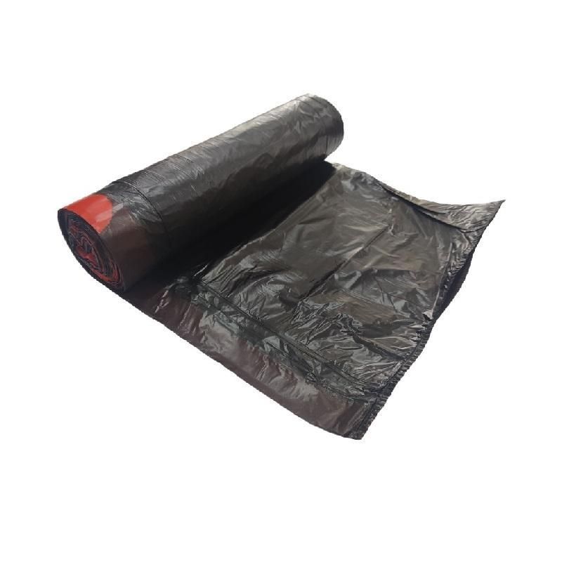 Мешки для мусора на 60 л с завязками Luscan черные (ПНД, 12 мкм, в рулоне 20 штук, 58×68 см)