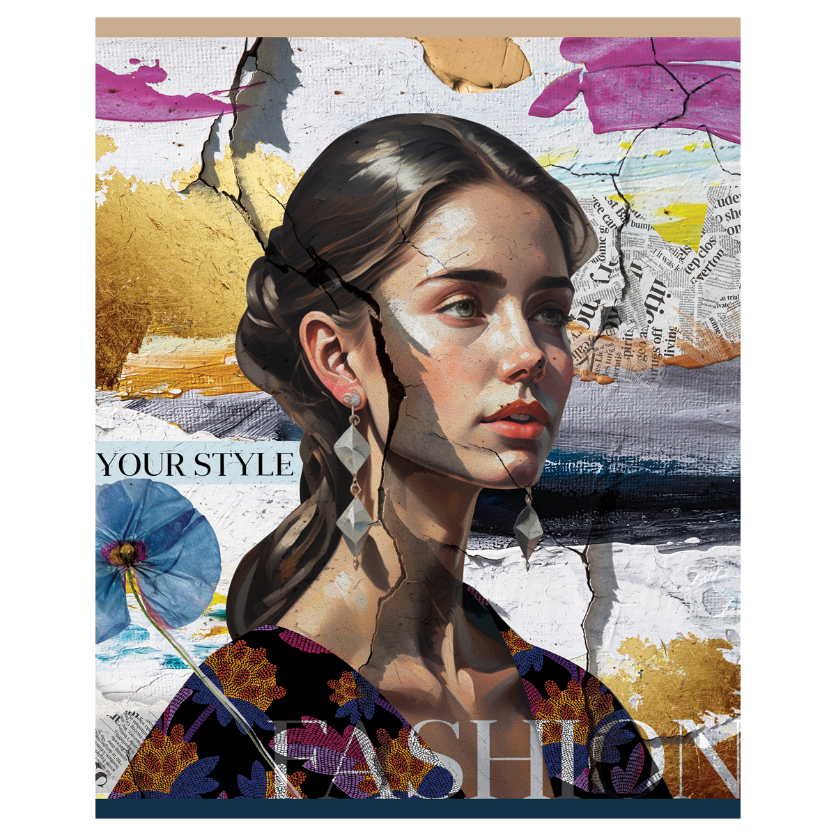Тетрадь 48л., А5, клетка Greenwich Line «Fashion», матовая ламинация, тиснение фольгой, выб. лак, 70г/м2