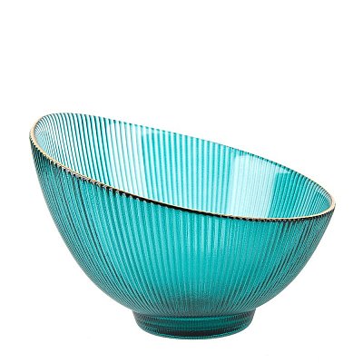 Салатник Frost stripe (зелен)d=17.2см h=12.5см v=650мл(стекло),9950317-4