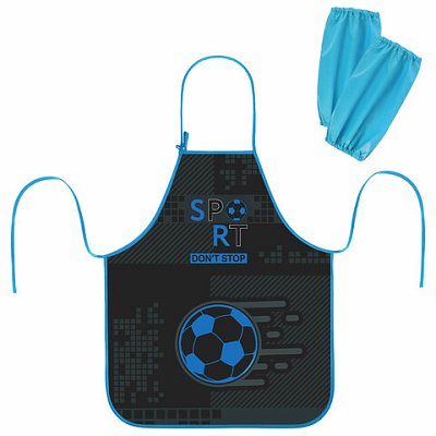 Накидка фартук с нарукавниками для труда ЮНЛАНДИЯ, 46×54 см, «Sport game»