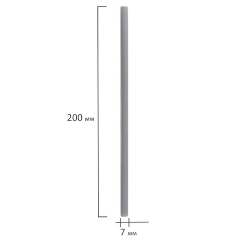 Клеевые стержни, диаметр 7 мм, длина 200 мм, серебристые, комплект 12 шт., BRAUBERG, европодвес
