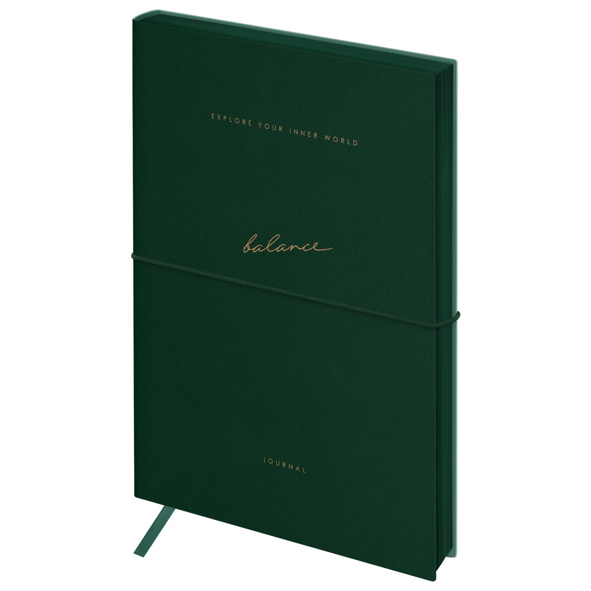 Ежедневник недатированный, А5, 136л., кожзам, Greenwich Line «Mysterious soul. Dark green», тон. блок, цветной срез