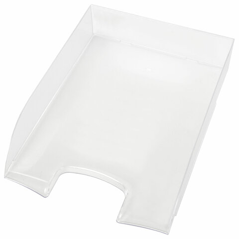Лоток горизонтальный для бумаг BRAUBERG «Office style», 320×245×65 мм, прозрачный, 237288