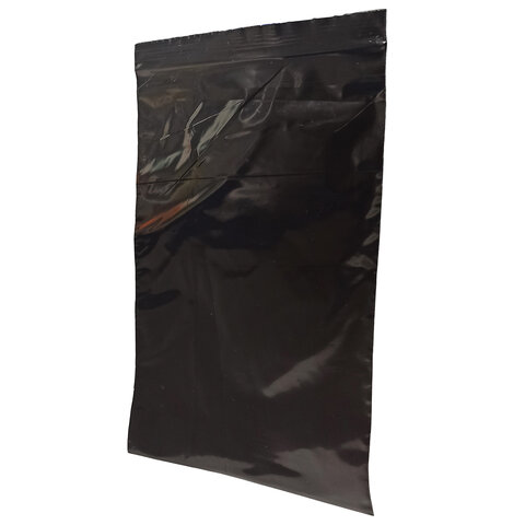 Пакеты ZIP-LOCK ОЧЕНЬ ПРОЧНЫЕкомплект 100 шт.150×200 ммПВД80 мкмЧЁРНЫЕBRAUBERG608930