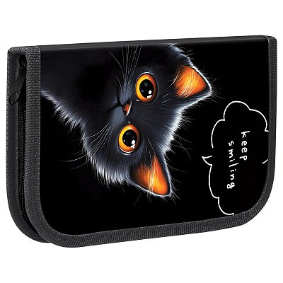 Пенал 1 отделение, 200×130 ArtSpace «A curious kitten», ткань