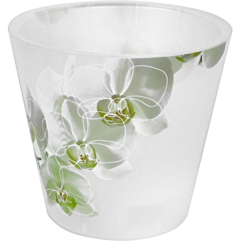 Горшок для цветов InGreen Фиджи Орхид Белая орхидея 1.6 л