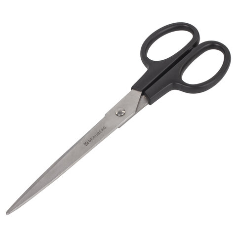 Ножницы BRAUBERG «Standard» 205 мм, классической формы, черные, 237097