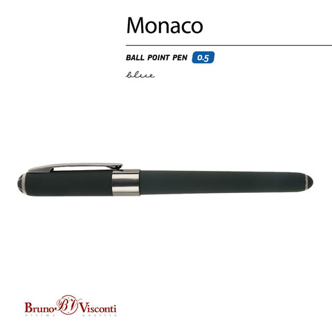 Ручка шариковая BRUNO VISCONTI «Monaco Verde», СИНЯЯ, корпус зеленый, линия 0.4 мм