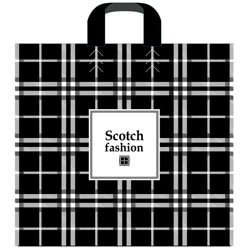 превью Пакет с петлевой ручкой Артпласт «Scotch fashion», 40×40+5 (100)