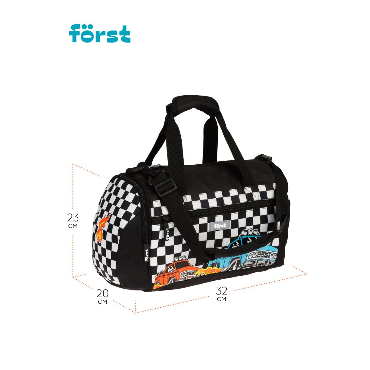 Сумка Först «Racing» 23×32×20 см, 1 отделение, 3 кармана