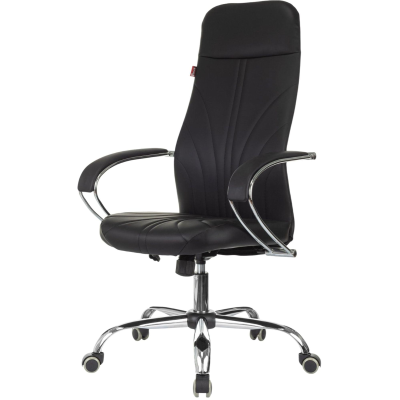 Кресло VB_EChair 655LT SL/TPU черный экокожа крестов. хром